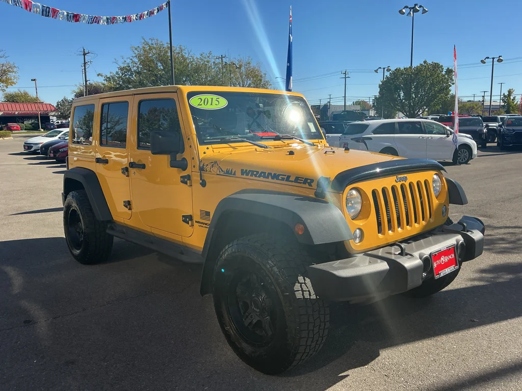 Used 2015 Baja Yellow Jeep Sport image 3