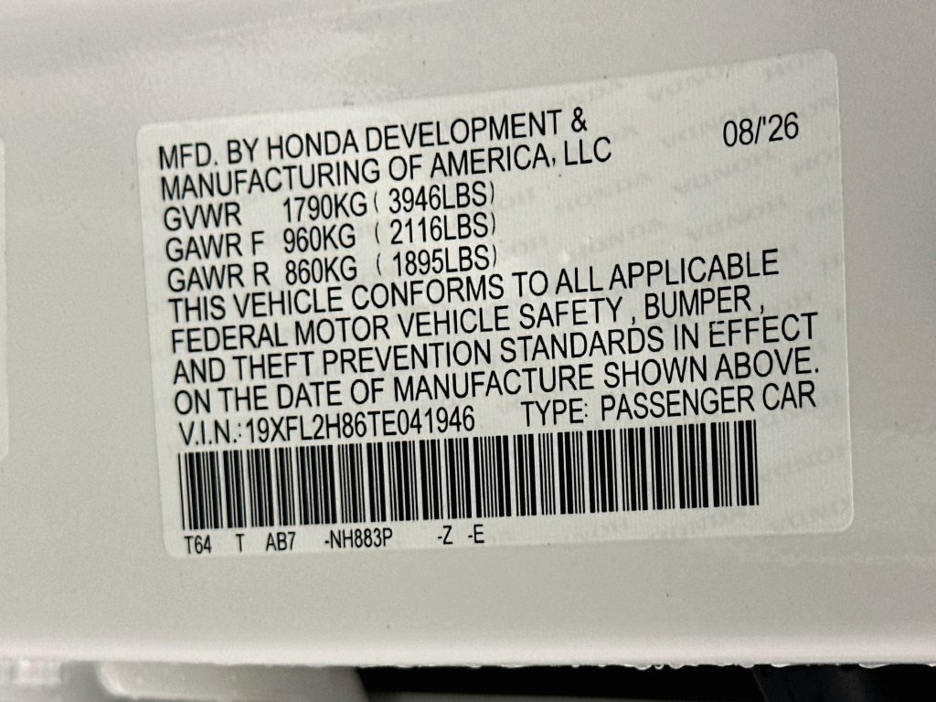 New 2026 Platinum White Pearl Honda Sport image 29