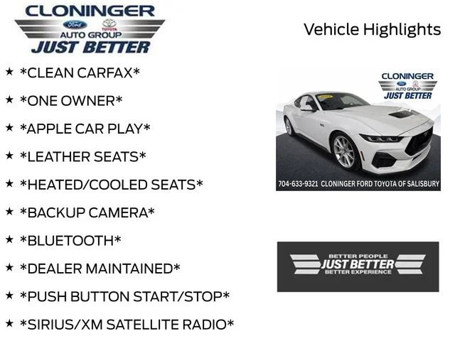 Used 2024 White Ford GT Premium image 3