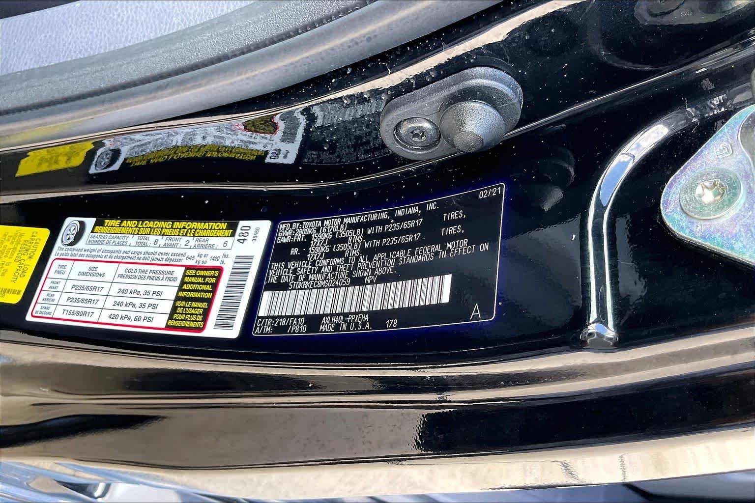 Certified Used 2021 Midnight Black Metallic Toyota LE image 33