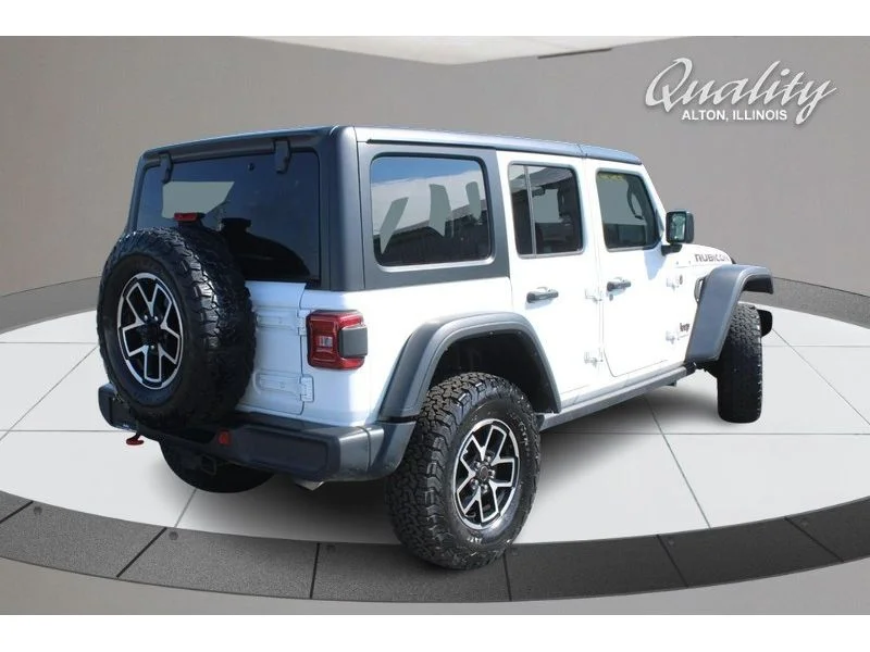 Used 2024 Bright White Clearcoat Jeep Rubicon image 4