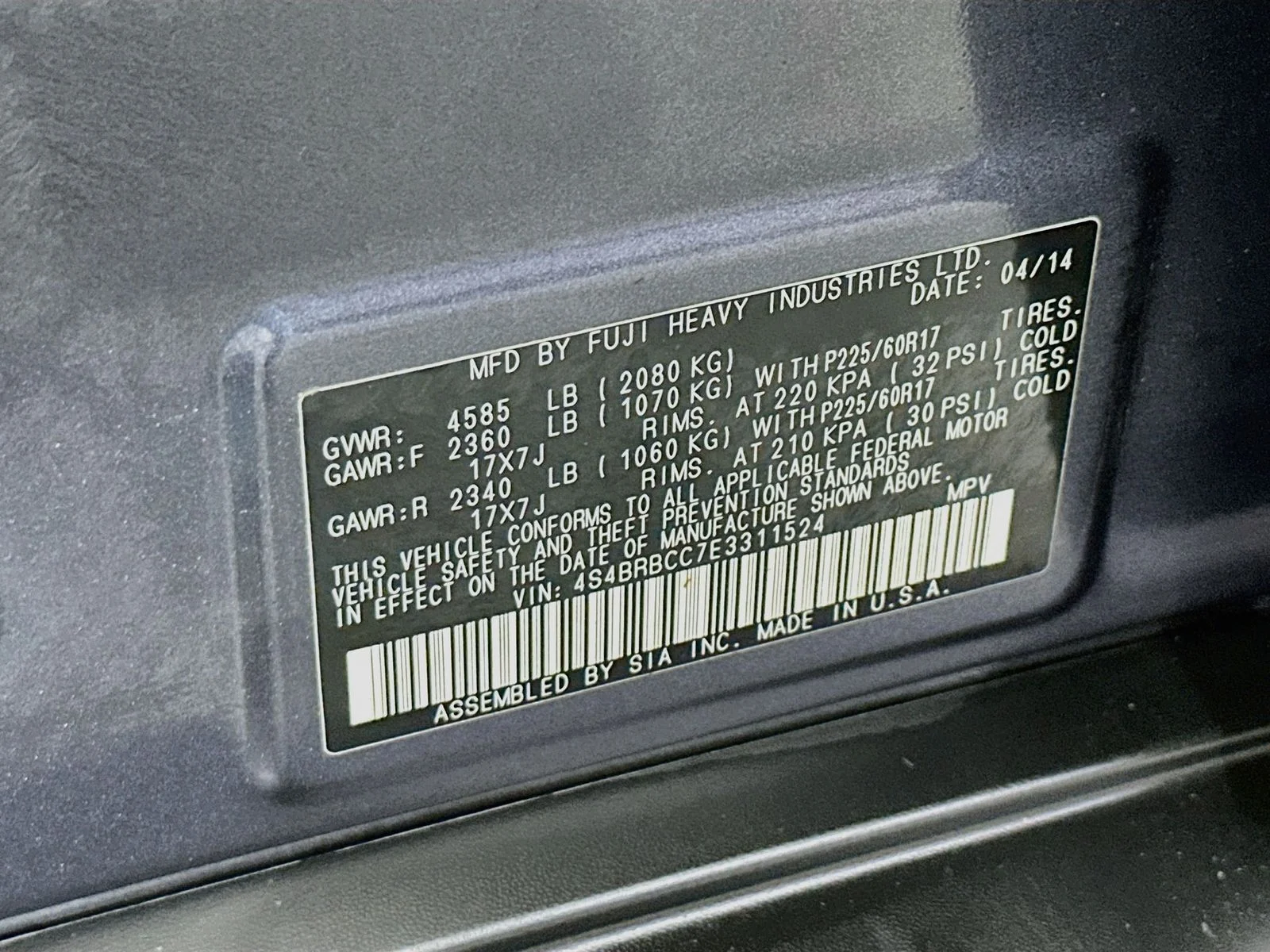 Used 2014 Carbide Gray Metallic Subaru 2.5i Premium image 29