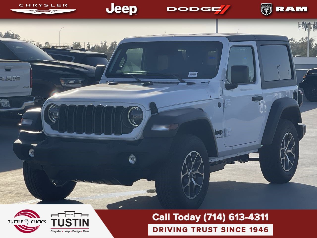 New 2026 Bright White Clear-Coat Exterior Paint Jeep Sport S image 3
