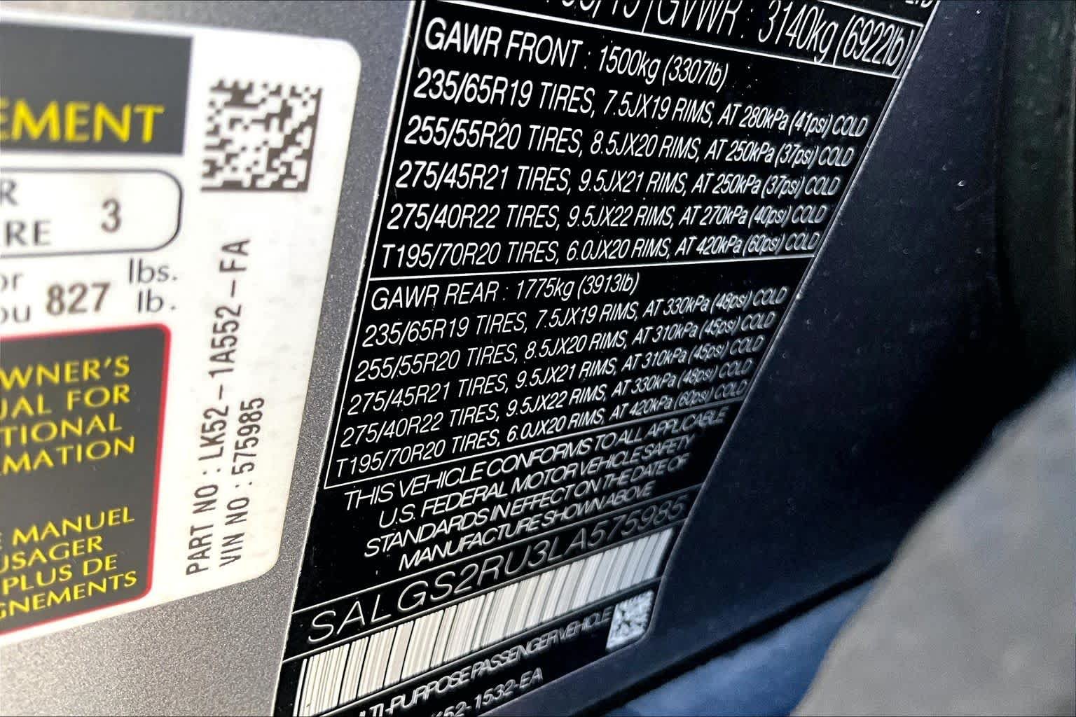 Used 2020 Eiger Grey Metallic Land Rover HSE image 34