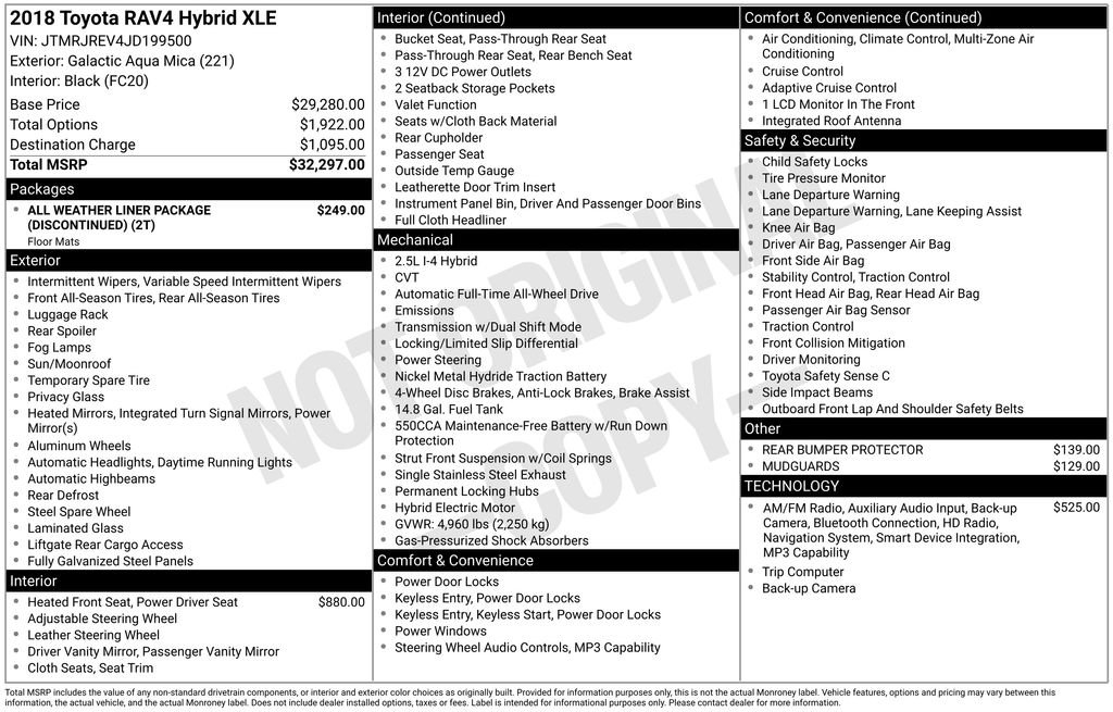 Used 2018 Blue Toyota XLE image 10