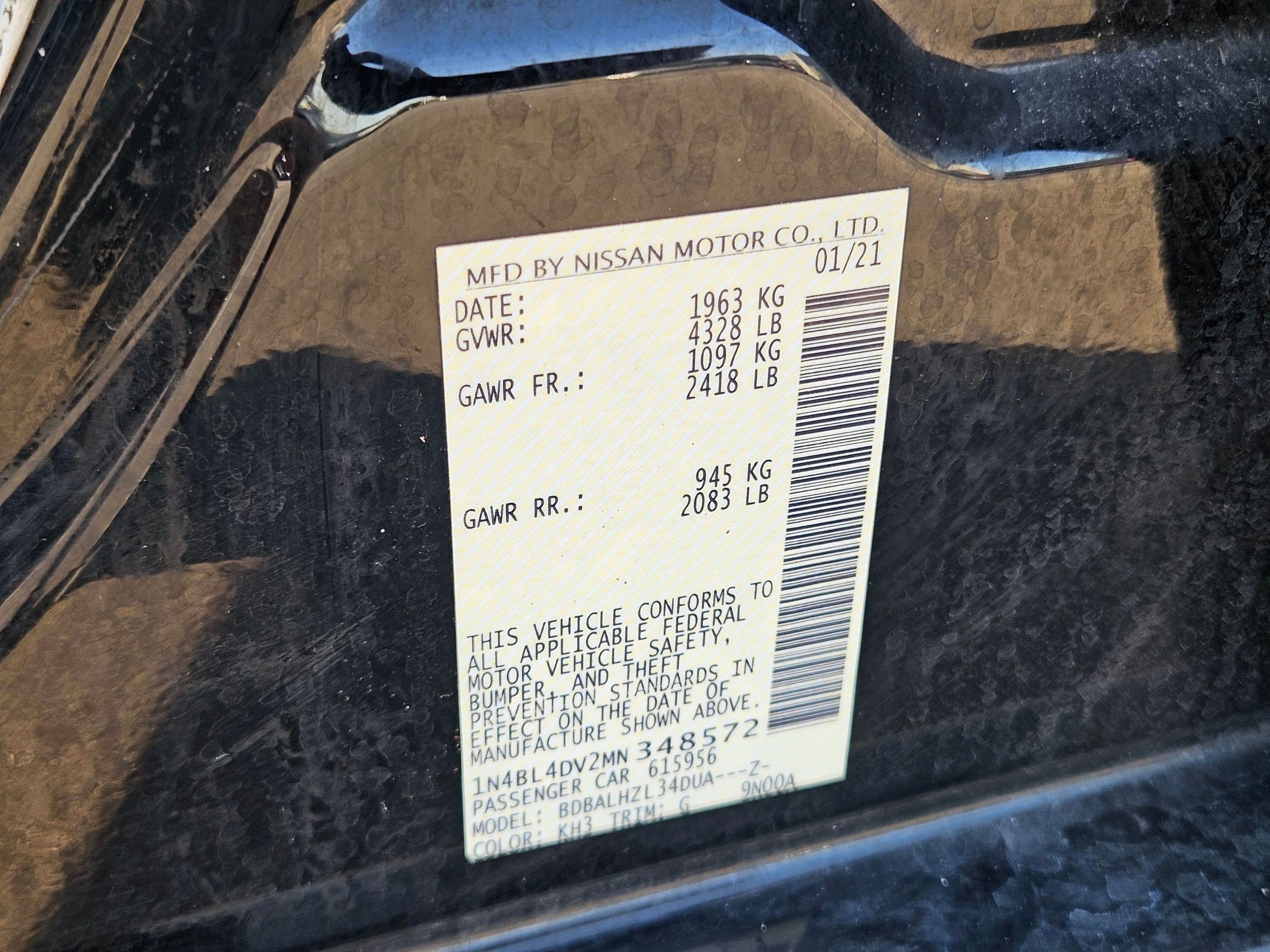 Certified Used 2021 Black Nissan SV FWD image 28