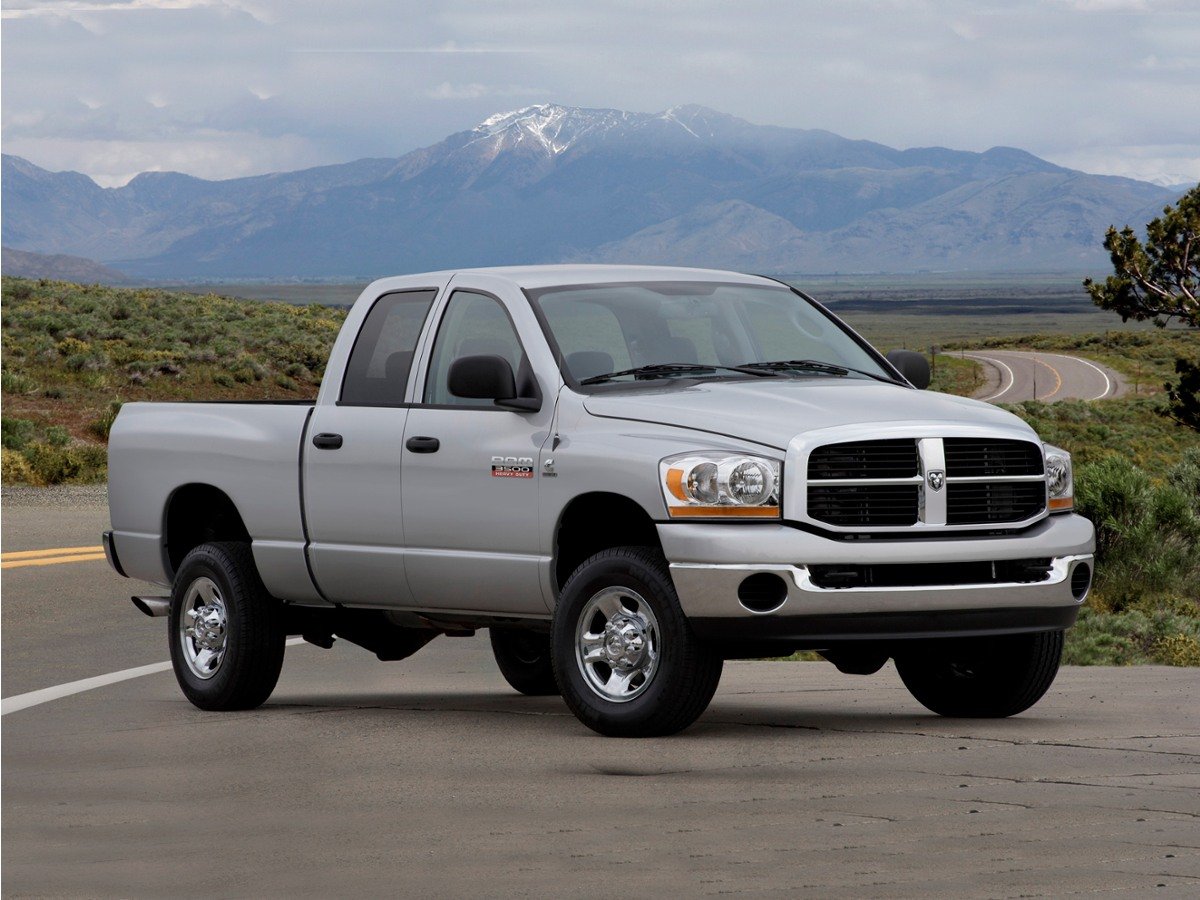 Red 2008 Dodge RAM 2500 Pickup Truck Four-Wheel Drive
