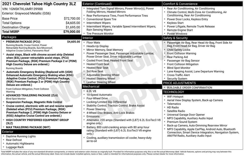 Used 2021 Gray Chevrolet High Country image 6