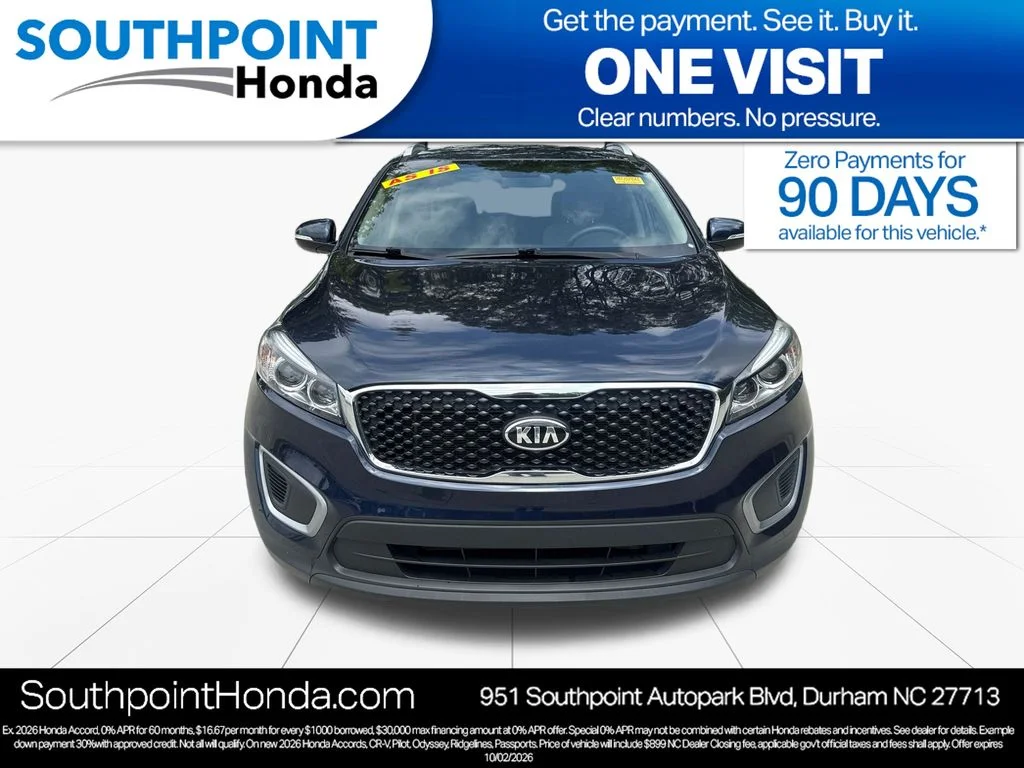 Used 2017 Kia Sorento LX with VIN 5XYPG4A38HG201757 for sale in Durham, NC