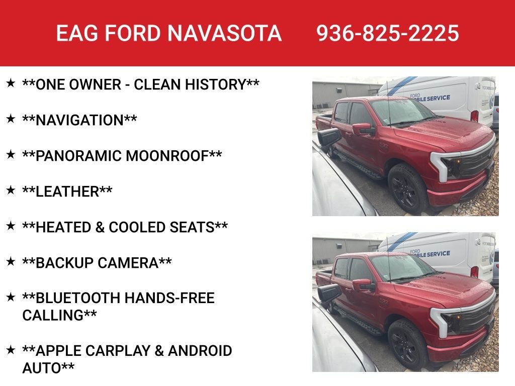 Used 2022 Rapid Red Metallic Tinted Clearcoat Ford Lariat image 2
