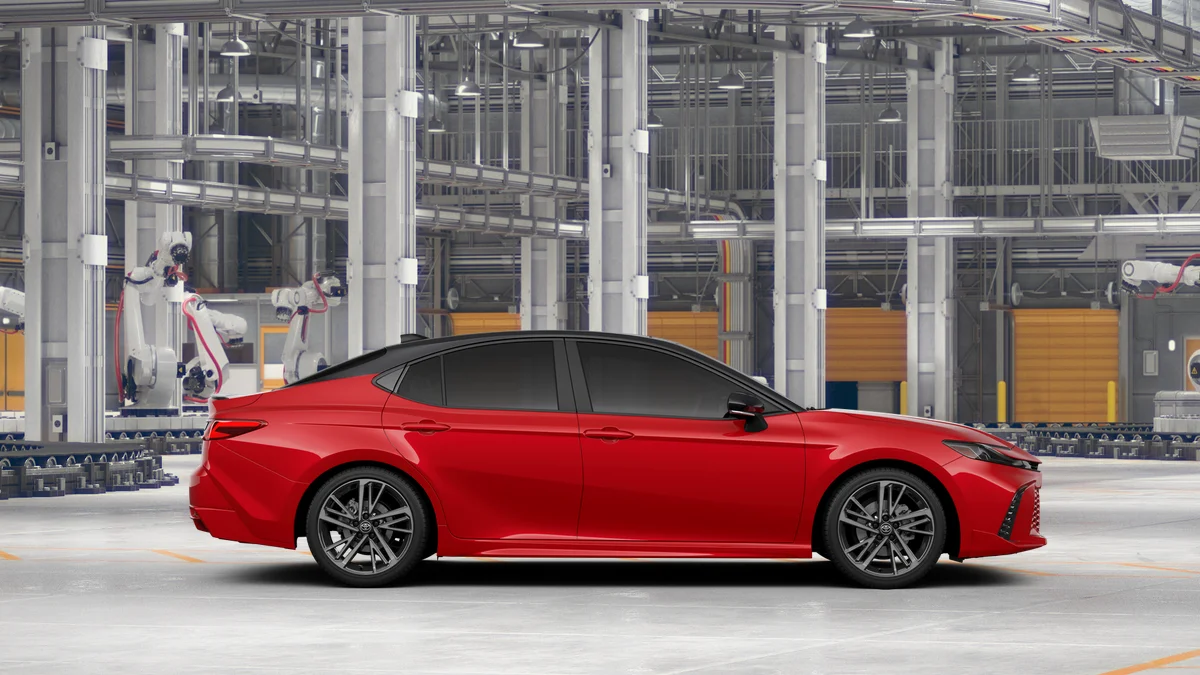 New 2026 Supersonic Red with Midnight Black Metallic roof Toyota XSE image 12