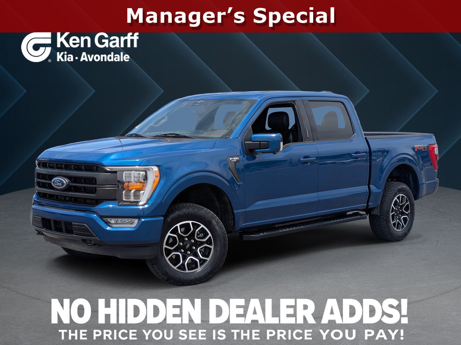 Used 2023 Blue Metallic Ford LARIAT image 1