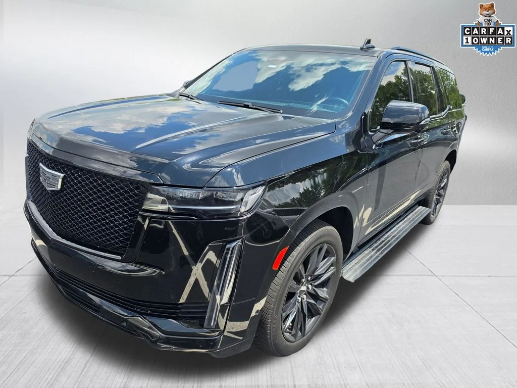 Used 2022 Black Cadillac Sport Platinum image 1