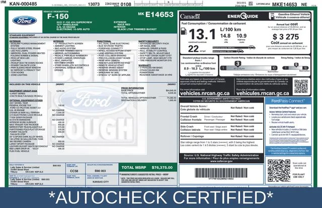 Used 2021 Red Ford Lariat image 2