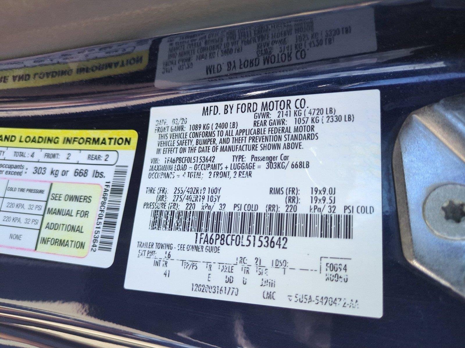 Used 2020 Kona Blue Ford GT Premium image 37