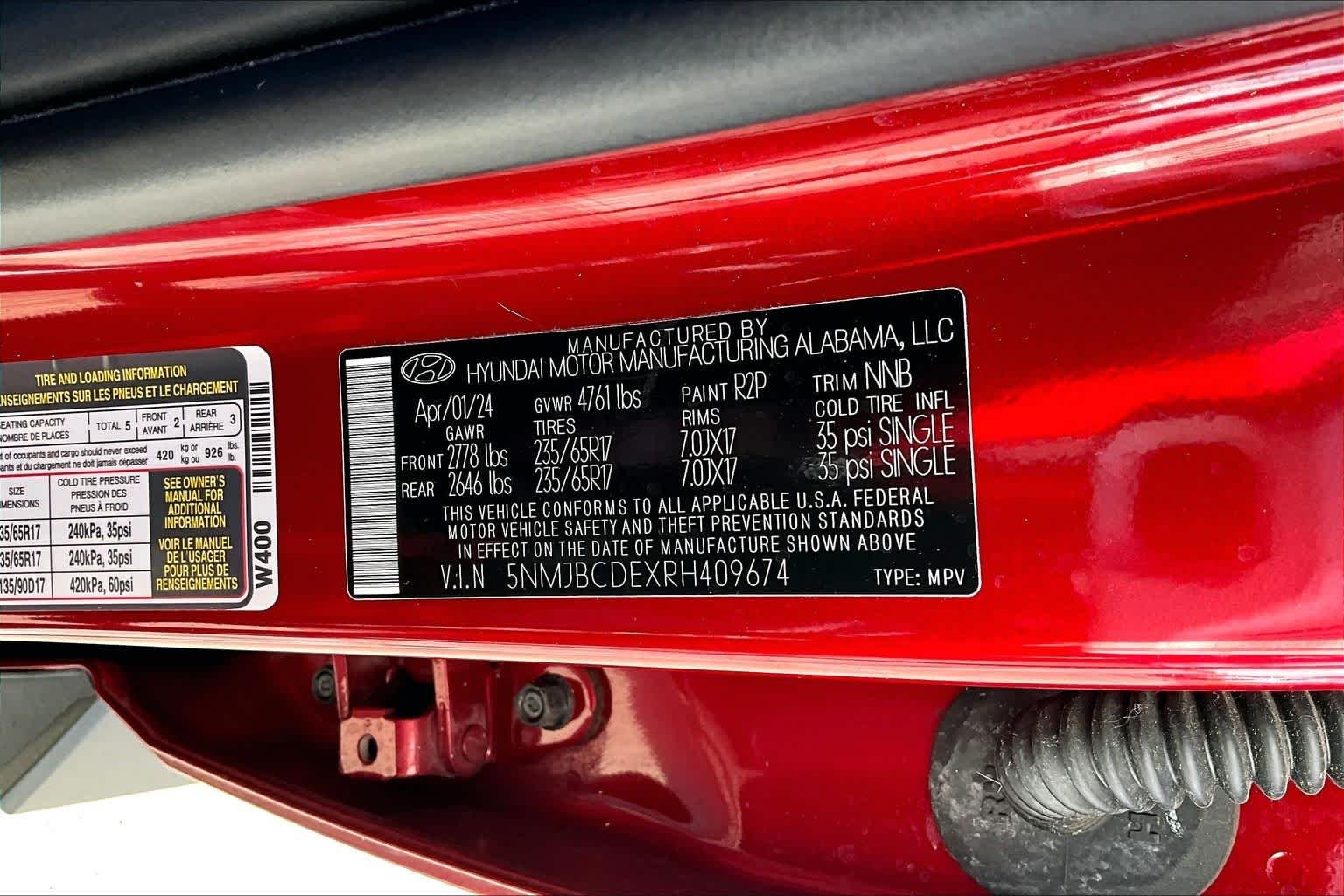 Used 2024 Ultimate Red Hyundai SEL image 32