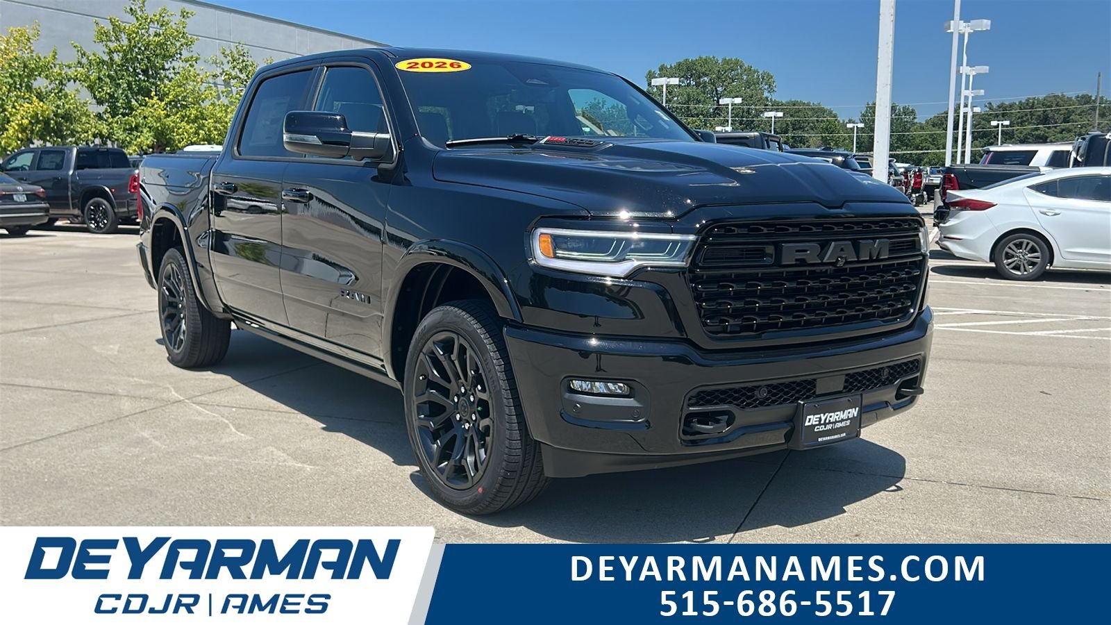 New 2026 Diamond Black Crystal Pearl-Coat Exterior Paint RAM Limited image 1