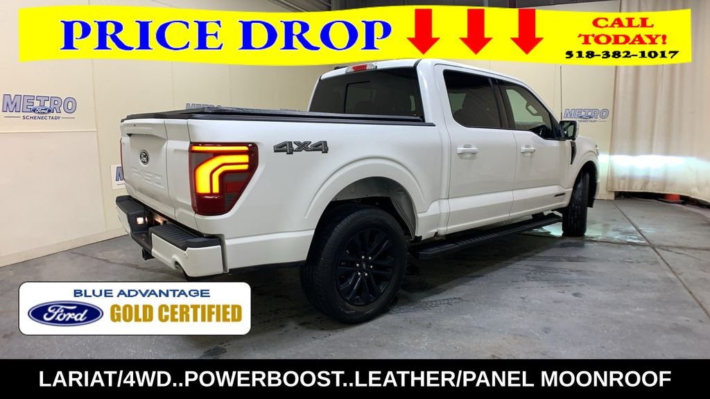 Certified Used 2025 White Metallic Ford Lariat image 3
