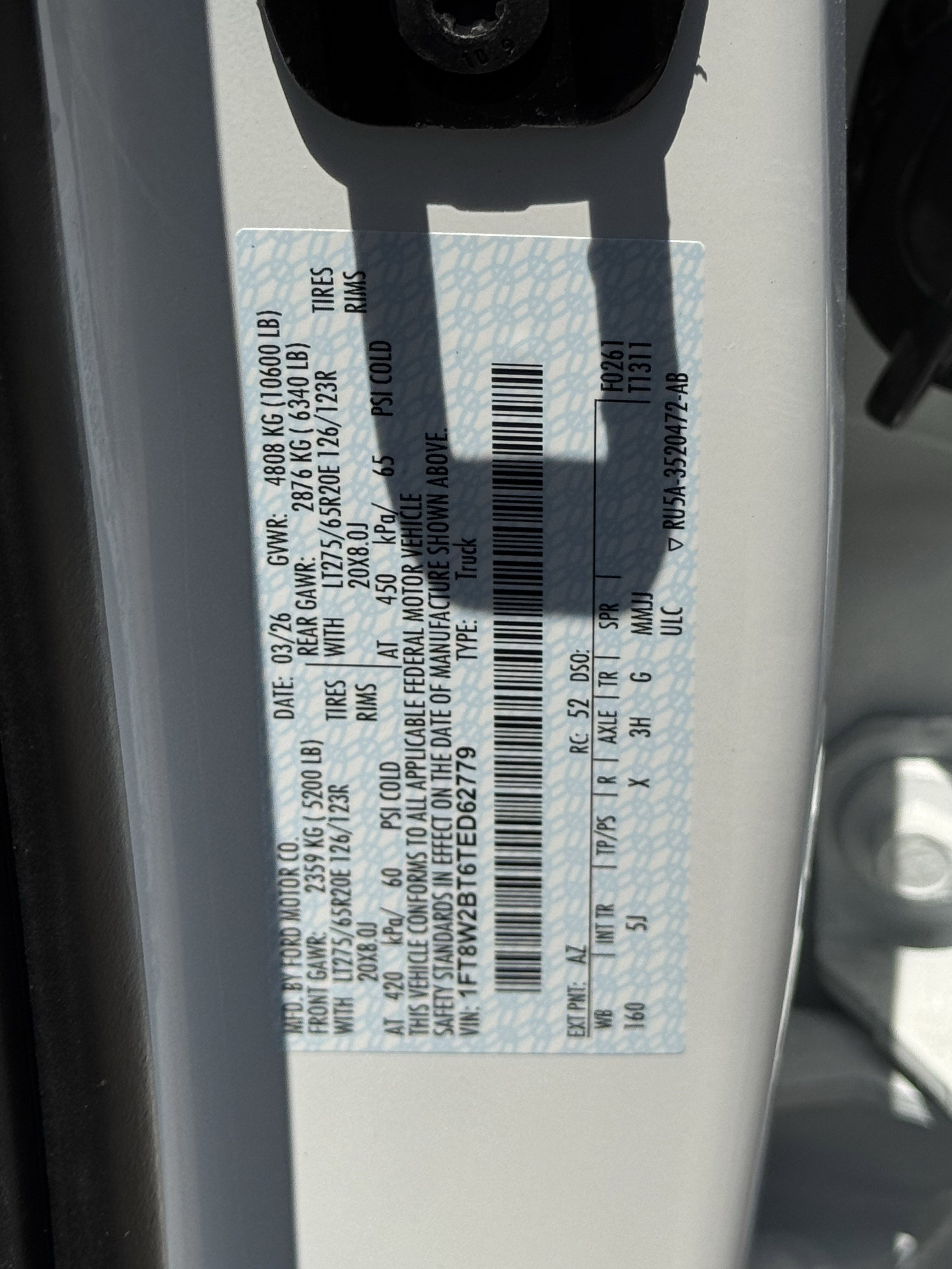 New 2026 Star White Metallic Tri-Coat Ford LARIAT image 22