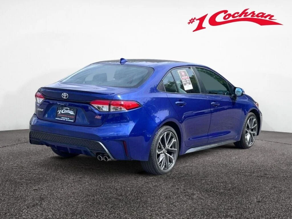 Certified Used 2022 Blue Crush Metallic Toyota SE image 7