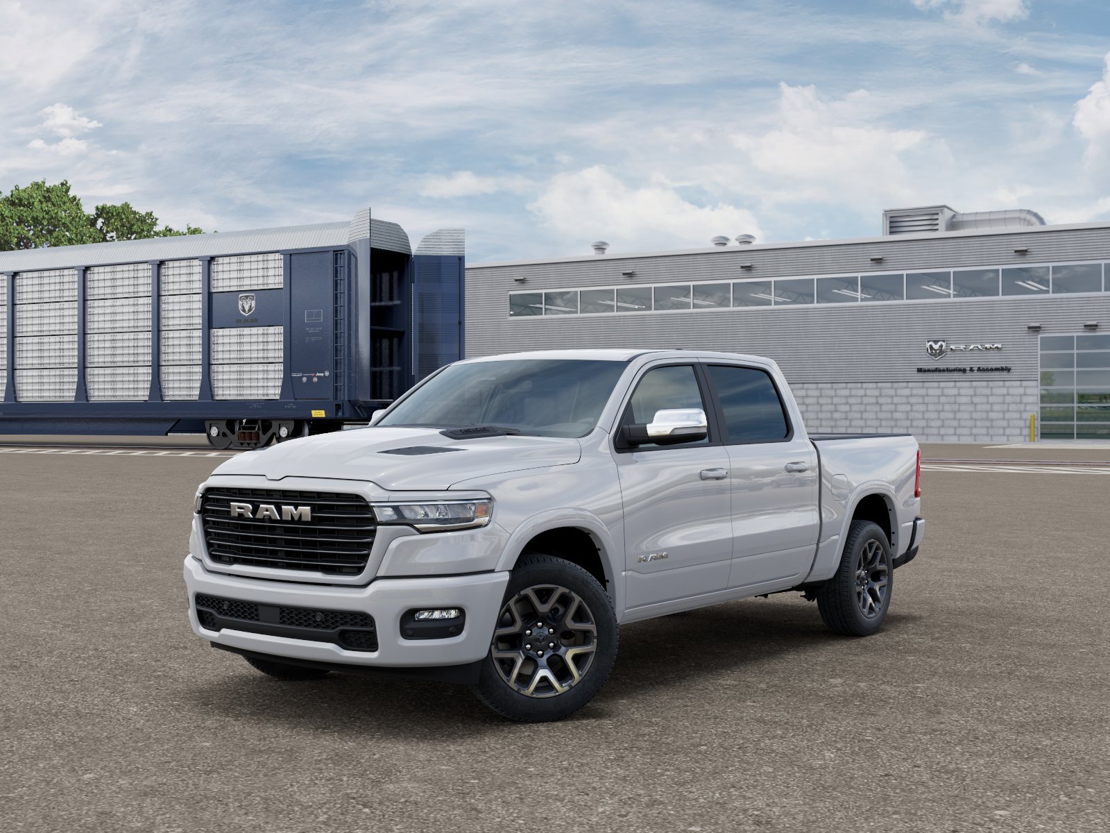 New 2026 Bright White Clear-Coat Exterior Paint RAM Laramie image 2