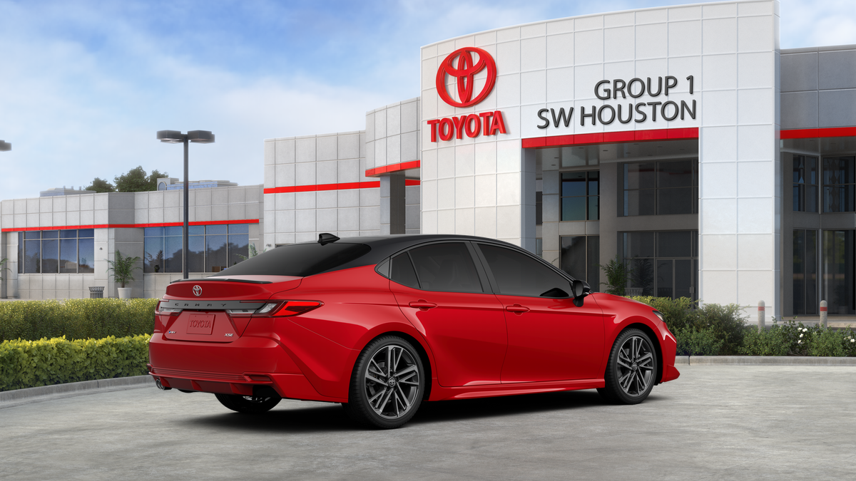 New 2026 Supersonic Red with Midnight Black Metallic roof Toyota XSE image 10