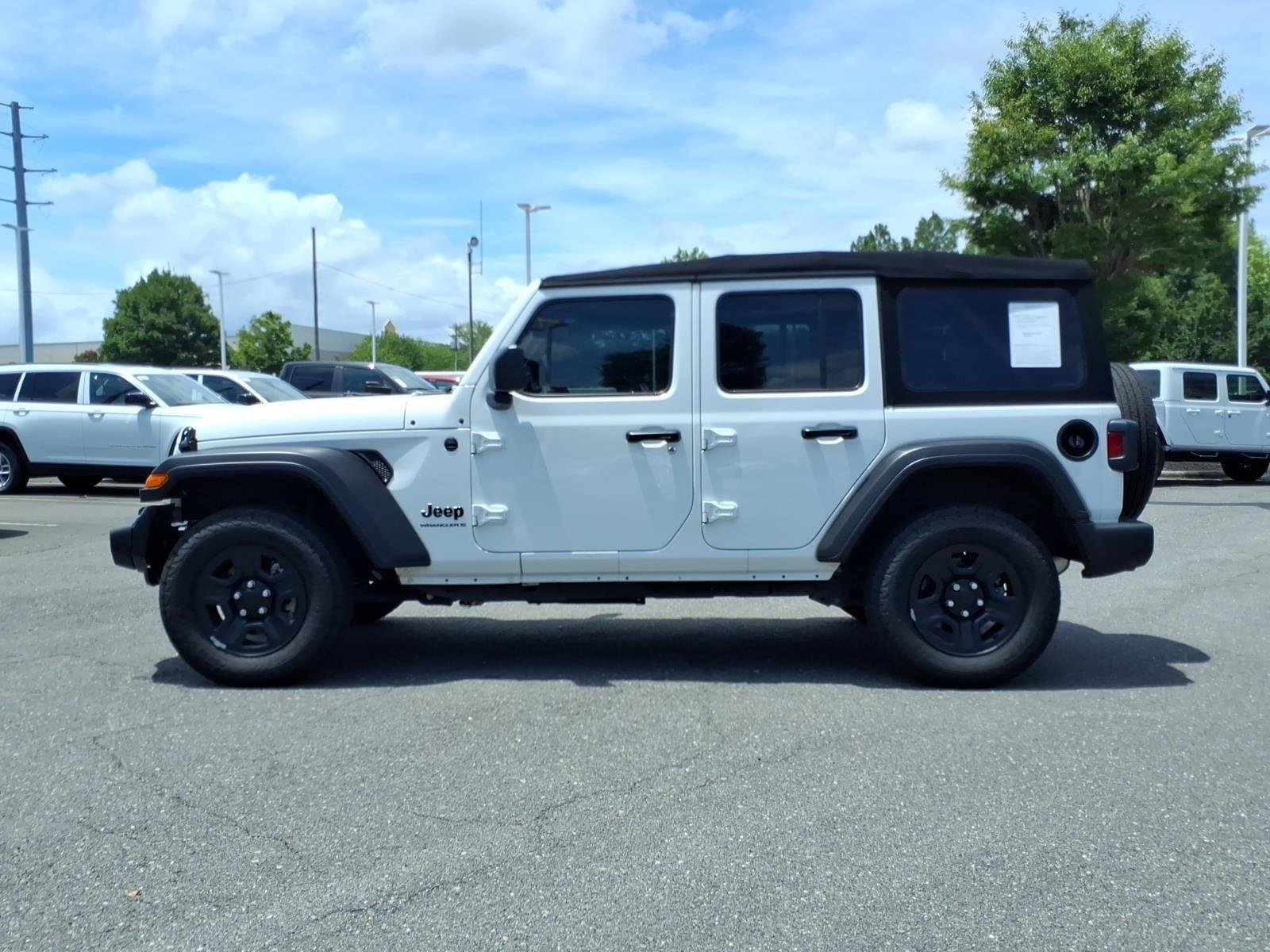 Used 2025 Bright White Clearcoat Jeep Sport image 3