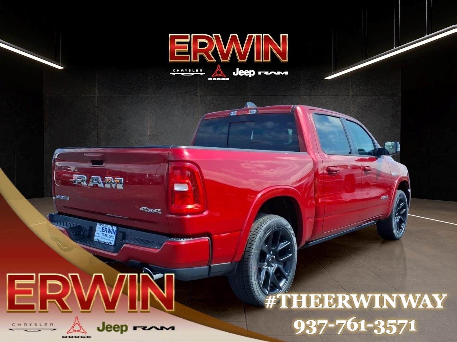 New 2027 Molten Red Pearl-Coat Exterior Paint RAM Laramie image 5