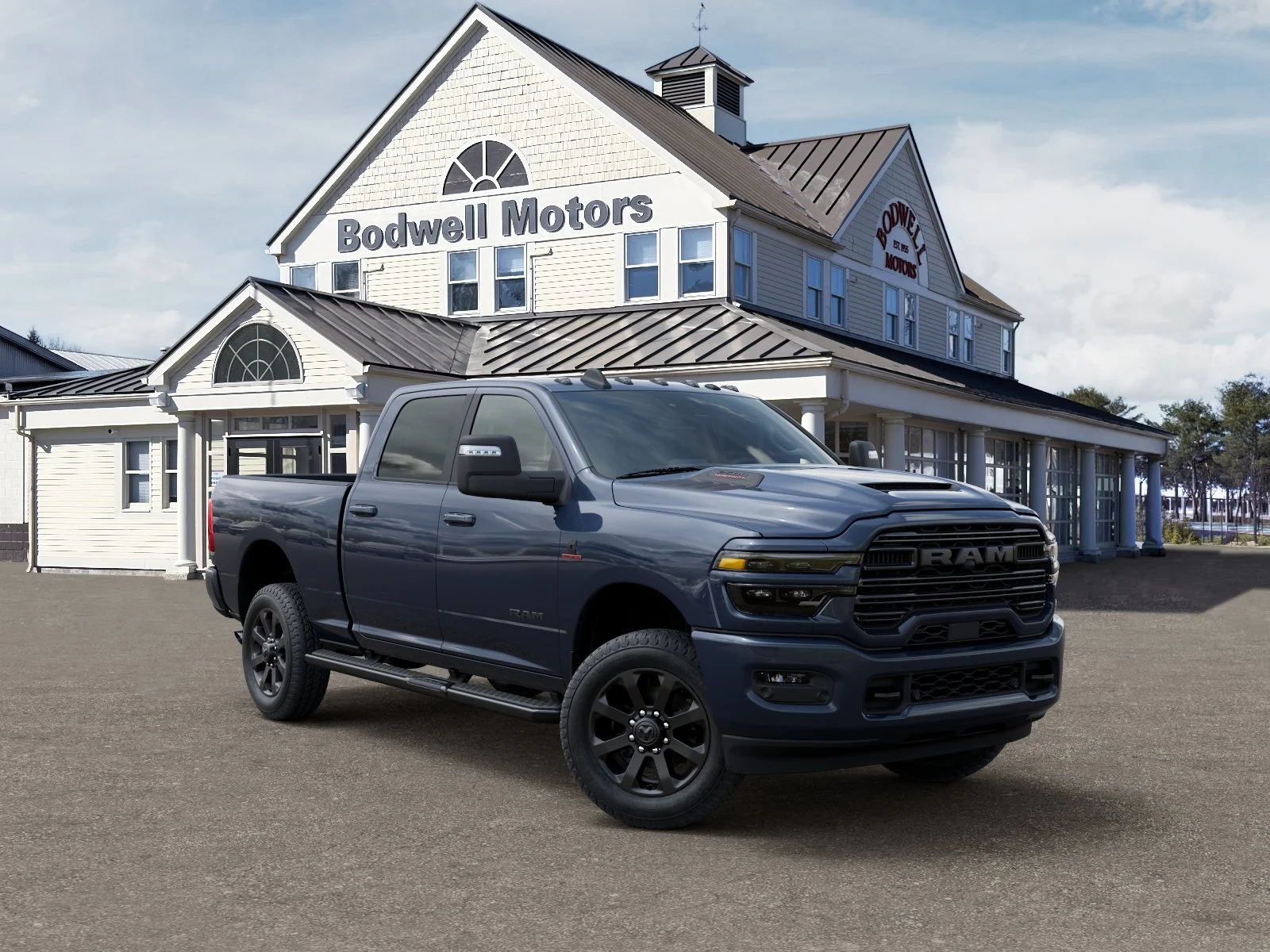 New 2026 Forged Blue Metallic Exterior Paint RAM Laramie Crew Cab 4x4 6