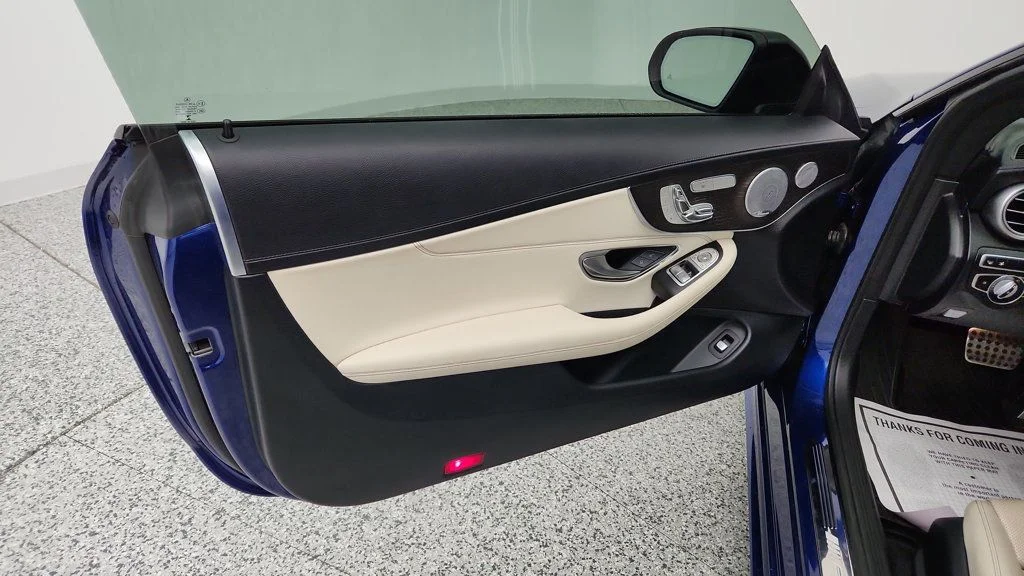 Used 2019 Brilliant Blue Metallic Mercedes-Benz AMG® C 43 4MATIC Coupe w/ Multimedia Pkg & Leather, Upholstery image 9