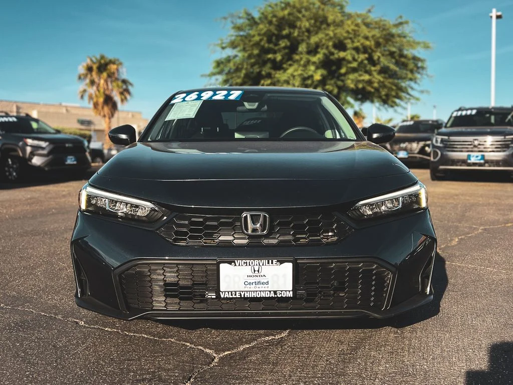 Certified Used 2025 Meteorite Gray Metallic Honda 4D LX image 3