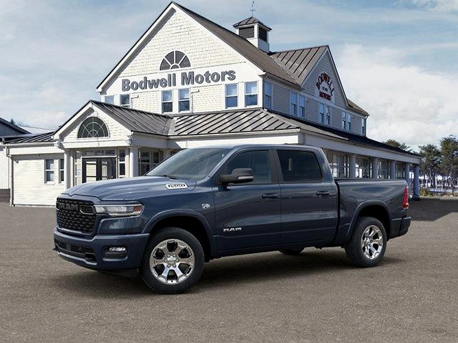 New 2026 Forged Blue Metallic Exterior Paint RAM Big Horn Quad Cab 4x2 6