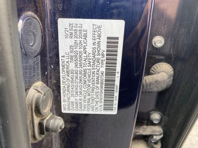 Certified Used 2022 Obsidian Blue Pearl Honda Sport image 36