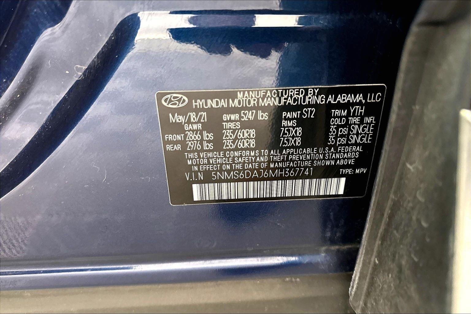 Used 2021 Stormy Sea Hyundai SEL image 16