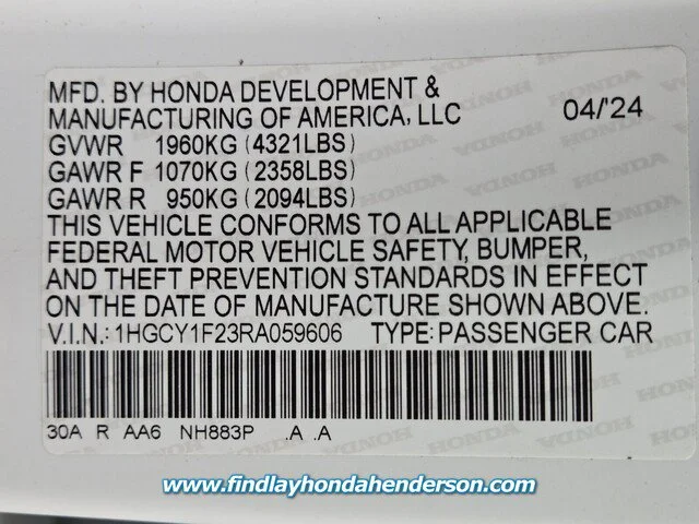 Certified Used 2024 Platinum White Pearl Honda LX image 45