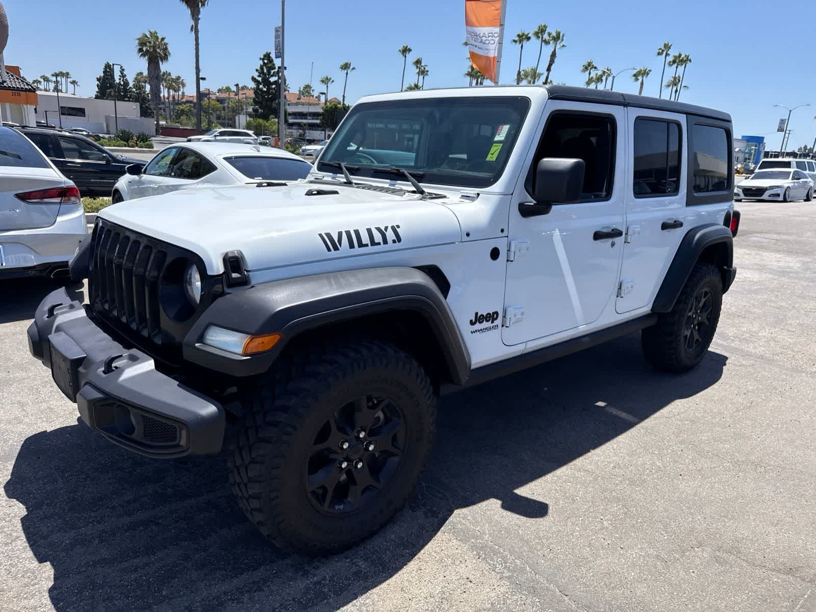 Used 2021 Bright White Clearcoat Jeep Unlimited Willys Sport image 23