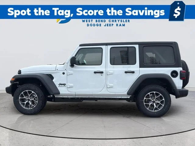 New 2026 Bright White Clear-Coat Exterior Paint Jeep Sport S image 4