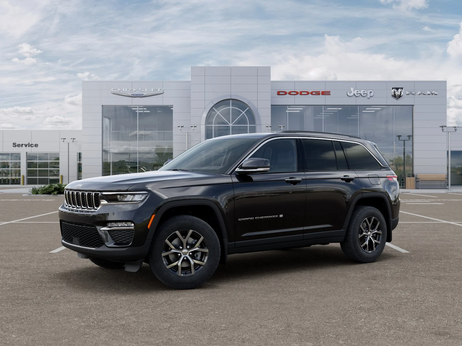 New 2025 Diamond Black Crystal Pearl-Coat Exterior Paint Jeep Limited image 1