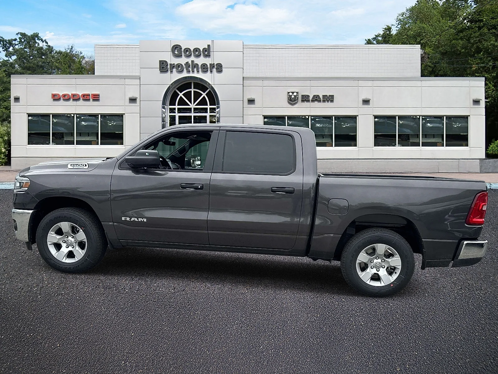 New 2026 Granite Crystal Metallic Clear-Coat Exterior Paint RAM Big Horn Crew Cab 4x4 5