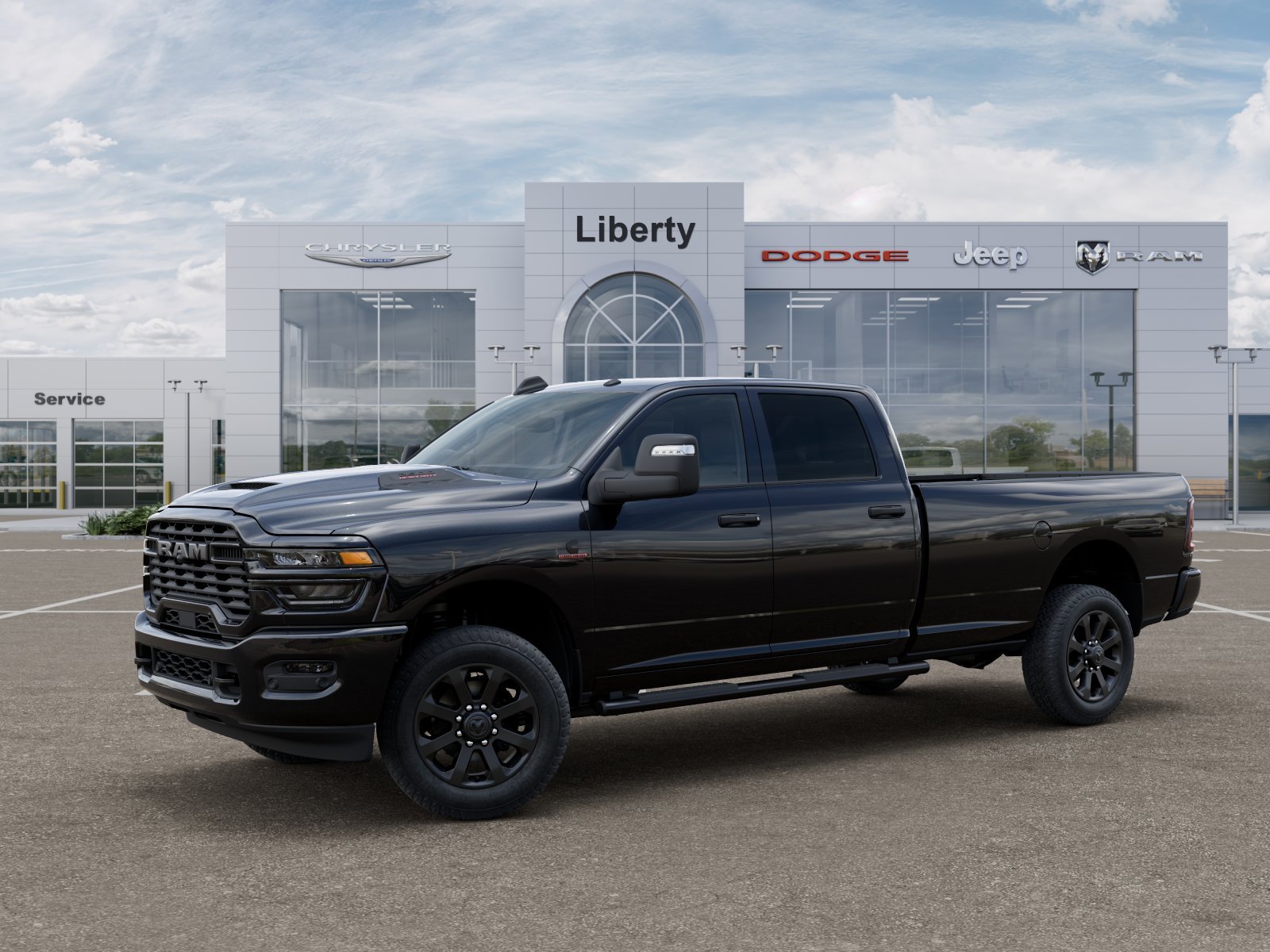 New 2026 Diamond Black Crystal Pearl-Coat Exterior Paint RAM Tradesman image 35