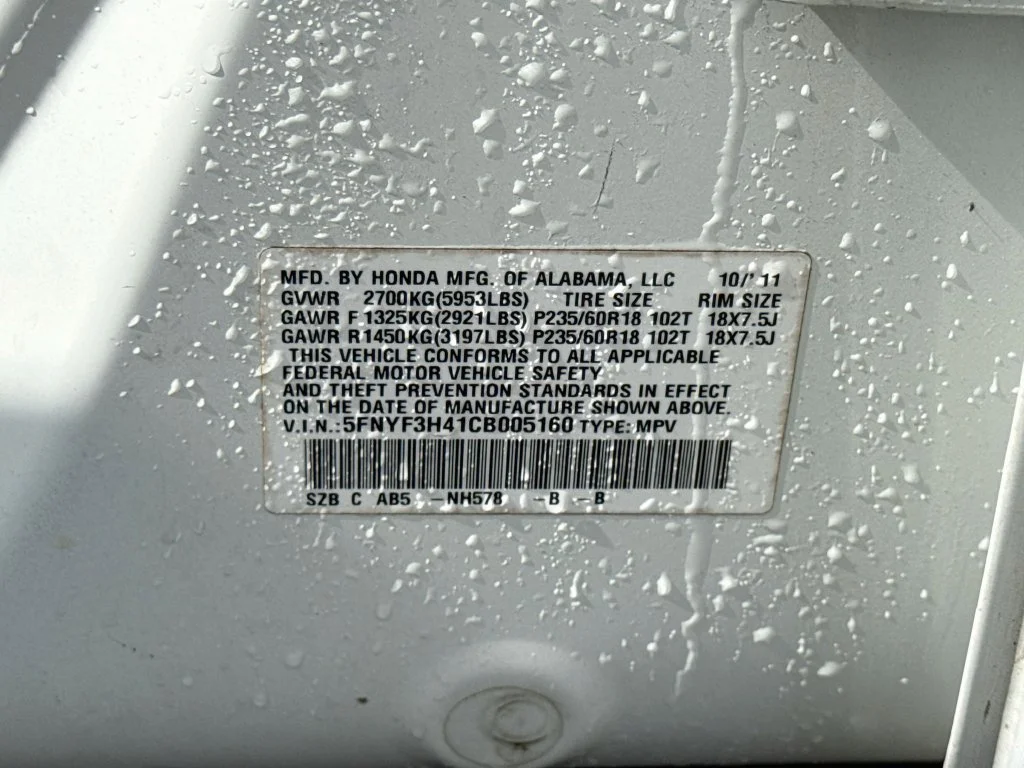 Used 2012 Taffeta White Honda EX image 12