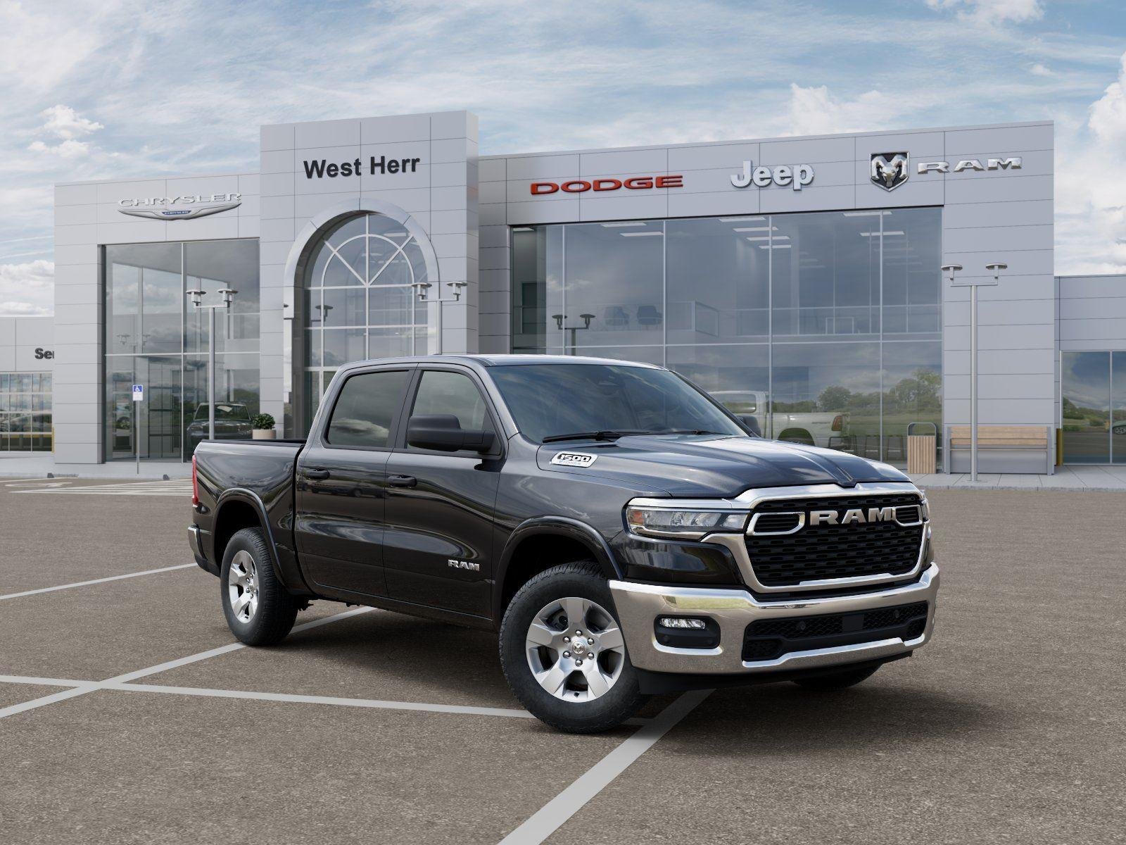 New 2026 Diamond Black Crystal Pearl-Coat Exterior Paint RAM RAM 1500 BIG HORN CREW CAB 4X4 image 5