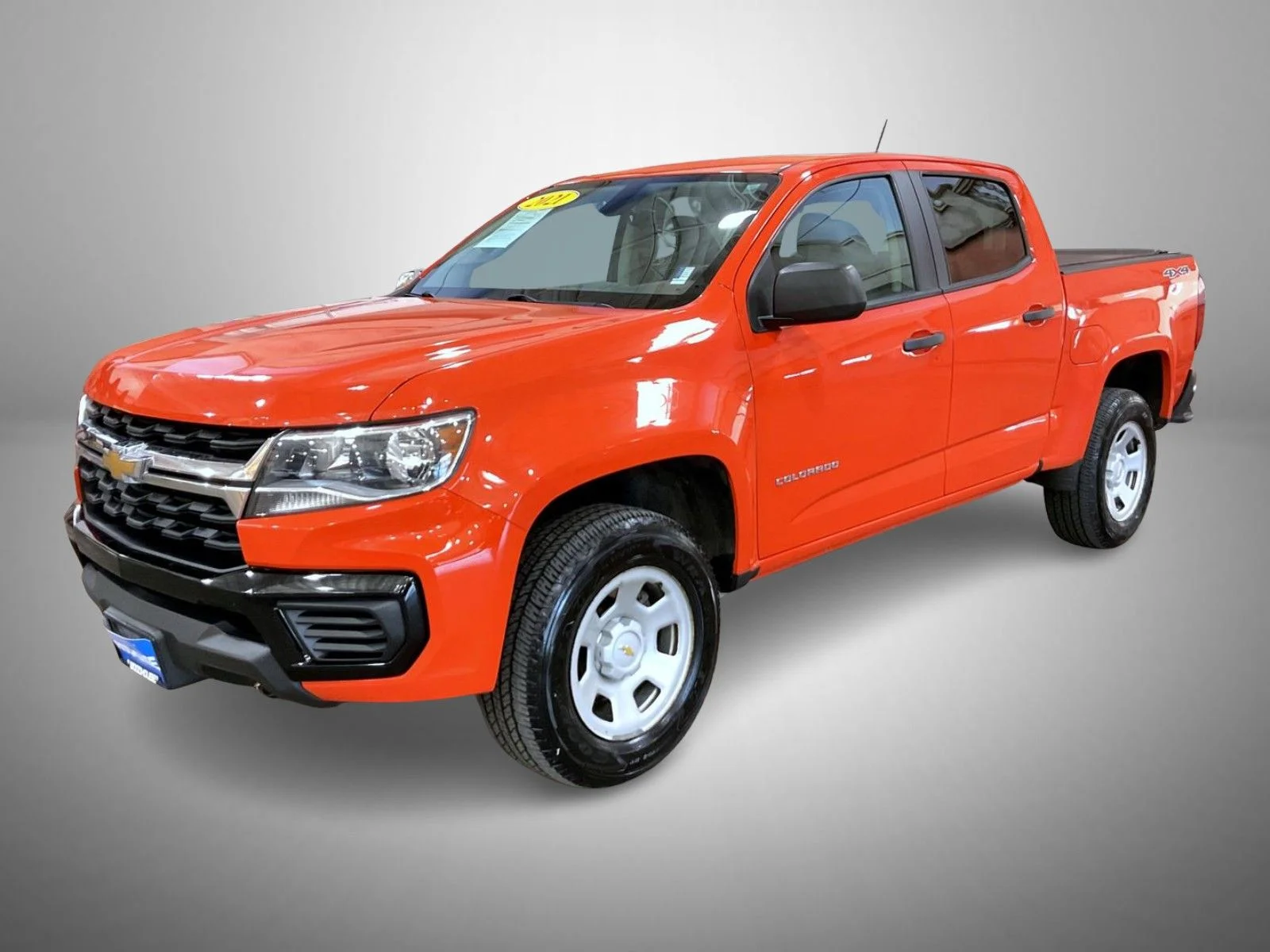 Used 2021 Orange Chevrolet Work Truck image 1