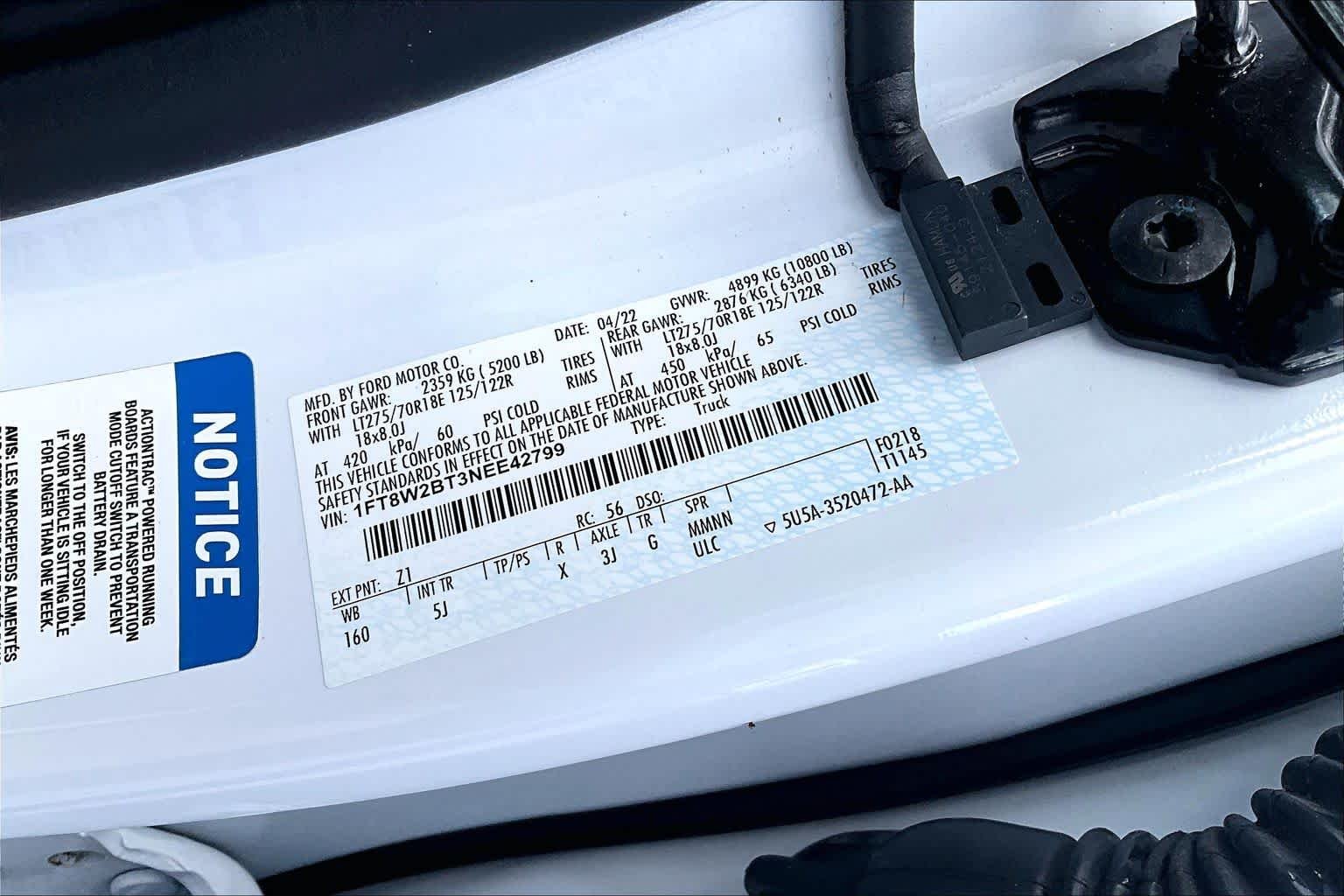 Used 2022 Oxford White Ford LARIAT image 29