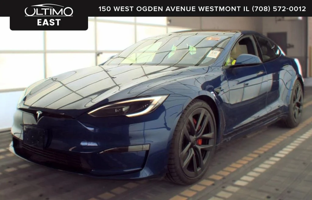 Used 2024 Blue Tesla Plaid image 1