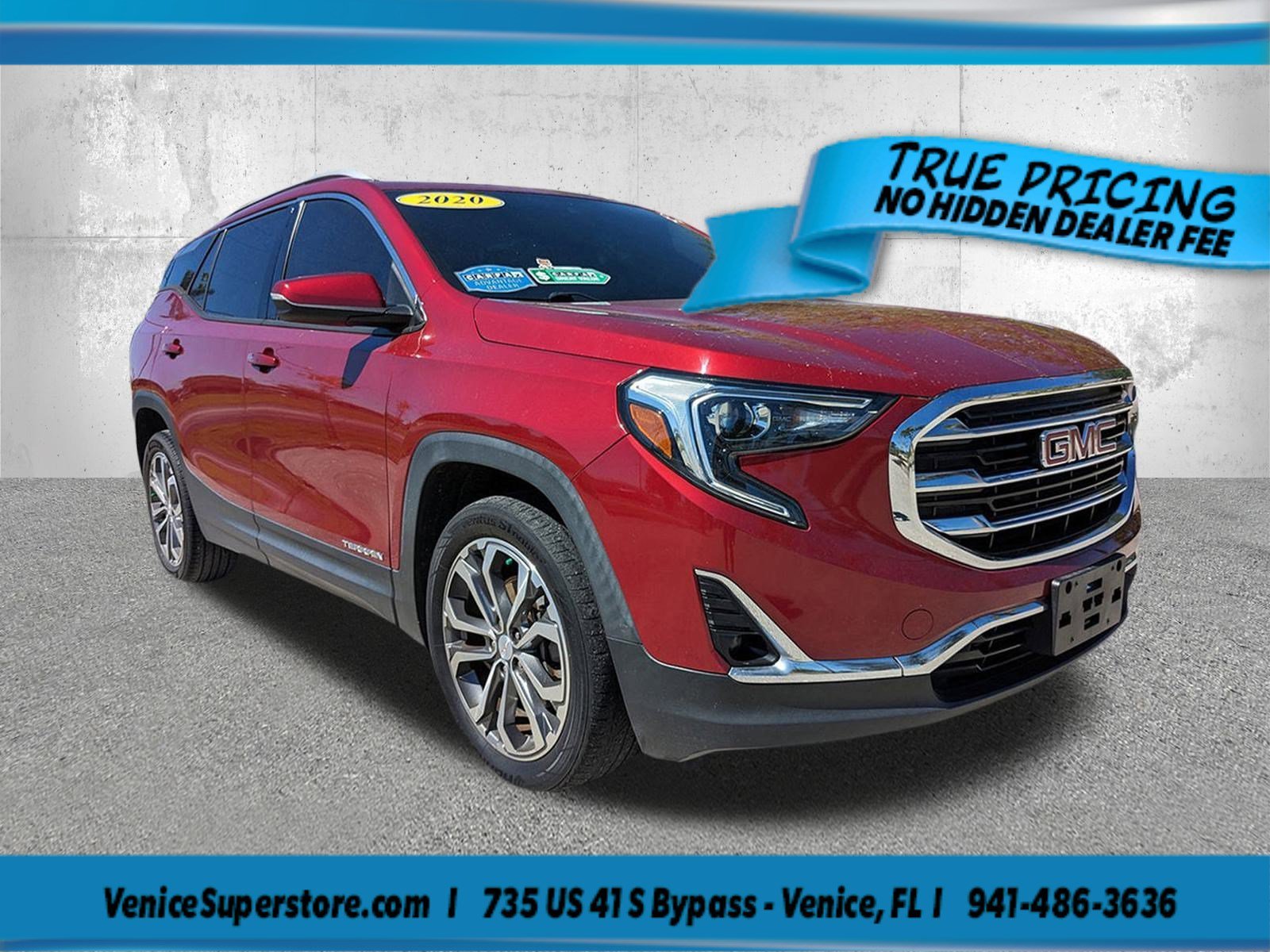 Used 2020 Red Quartz Tintcoat GMC SLT image 1