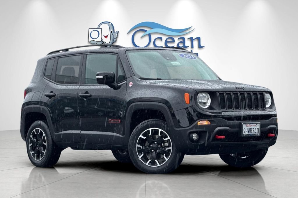 Used 2023 Black Clearcoat Jeep Trailhawk image 2