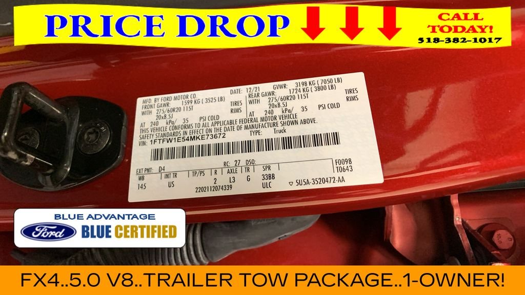 Certified Used 2021 Red Metallic Ford XLT image 48