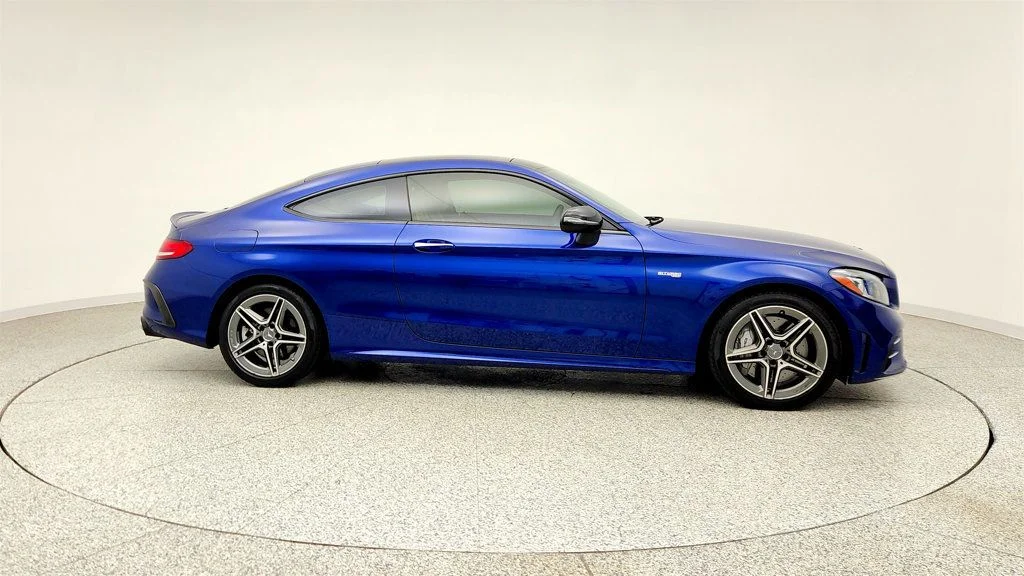 Used 2019 Brilliant Blue Metallic Mercedes-Benz AMG® C 43 4MATIC Coupe w/ Multimedia Pkg & Leather, Upholstery image 2