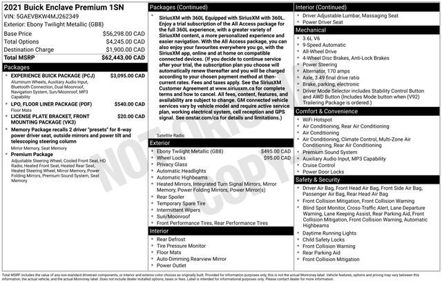 Certified Used 2021 Black Buick Premium image 37